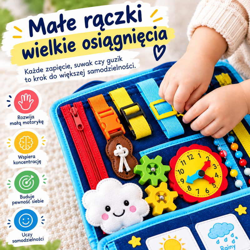 Małe rączki mają co robić. Ty możesz złapać oddech.
